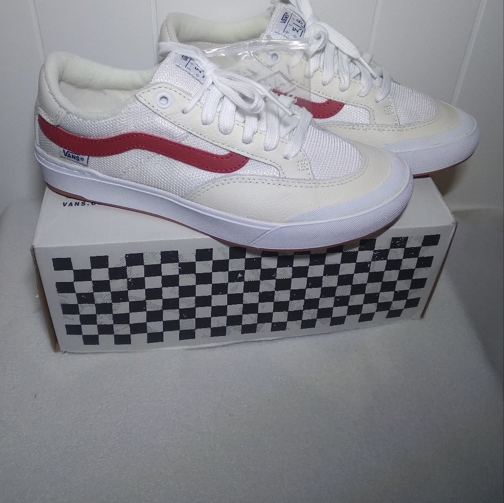 VANS Men's 7.5 Elijah BERLE  Pro Sport Vintage White & Chillipepper NEW